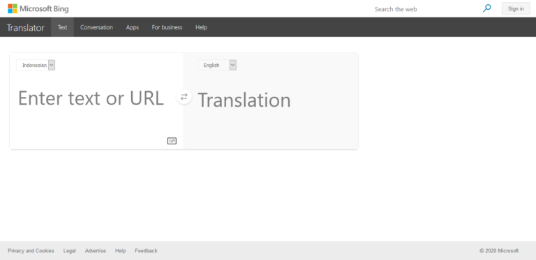 Bing translator