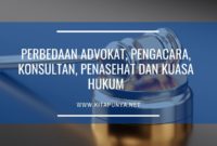 perbedaan advokat dan pengacara dan konsultan