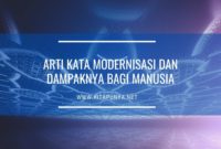 arti kata modernisasi